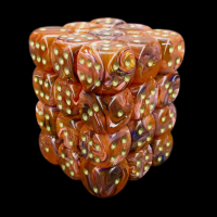 Würfelzeit Cosmoo Frakti Fire Opal Orange 36 x D6 Dice Set