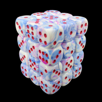 Würfelzeit Cosmoo Frakti Light Blue & Red 36 x D6 Dice Set