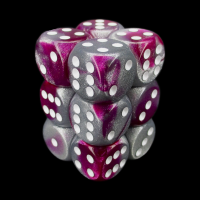 Würfelzeit Cosmoo Meteorite Purple & Silver 12 x D6 Dice Set
