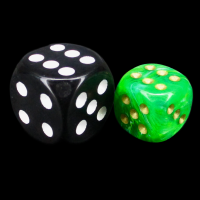 Würfelzeit Cosmoo Tornado Green & Gold 12mm D6 Spot Dice