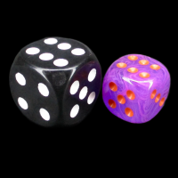 Würfelzeit Cosmoo Tornado Purple & Orange 12mm D6 Spot Dice LTD EDITION