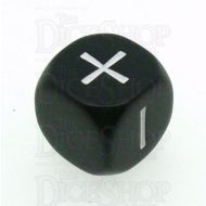 Grey Ghost Opaque Black & White Fudge Fate D6 Dice