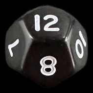 D&G Opaque Black D12 Dice