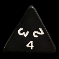 D&G Opaque Black D4 Dice