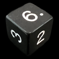 D&G Opaque Black D6 Dice