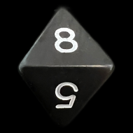 D&G Opaque Black D8 Dice