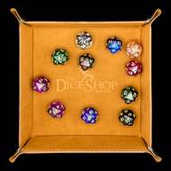 HALF PRICE TDSO Folding Tan Brown Square Felt Dice Tray
