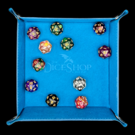 HALF PRICE TDSO Folding Teal Square Felt Dice Tray