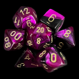 Chessex Gemini Black & Purple 7 Dice Polyset