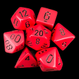 Chessex Opaque Red & Black 7 Dice Polyset